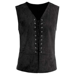 17th Century Vampire Pirate Knight Ritter Viking Celtic Knight Retro Vintage Punk & Gothic Medieval Renaissance Suede Vest