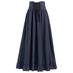 A-Line/Princess Ankle-Length Retro Vintage Punk & Gothic Medieval Renaissance Maxi Cosplay Casual Daily Skirt