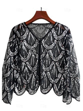 1920s Coat Shawls Women's Sequins Vintage Party Shawl