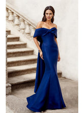 A-Line Floor Length Short Sleeve V Neck Prom Dress Pocket Satin with Criss Cross