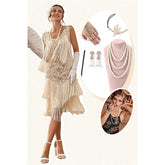1920s The Great Gatsby Outfit Sheath/Column Scoop Sequins Vintage Dresses