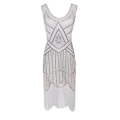 1920s Sheath/Column V-Neck Sequins Vintage Costume Party Dresses