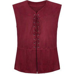 17th Century Vampire Pirate Knight Ritter Viking Celtic Knight Retro Vintage Punk & Gothic Medieval Renaissance Suede Vest