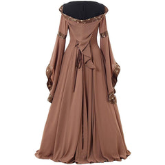 18th Century A-Line/Princess Square Neck Long Length Floor-Length Medieval Renaissance Celtic Fantasy Masquerade Party & Evening Dress
