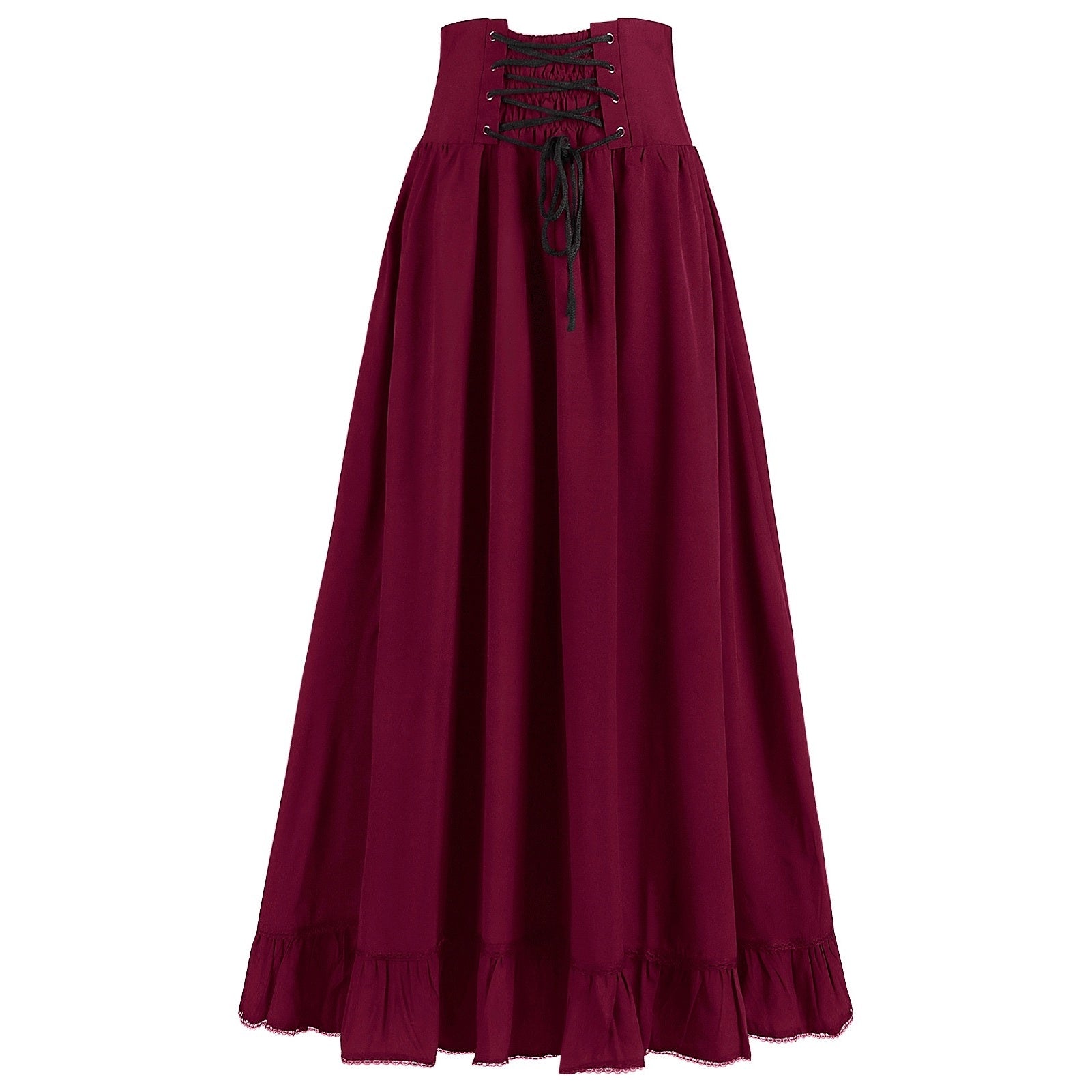 A-Line/Princess Ankle-Length Retro Vintage Punk & Gothic Medieval Renaissance Maxi Cosplay Casual Daily Skirt