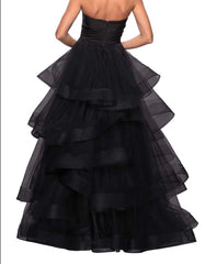 A-Line Sweetheart Ruffles Ball Gown Prom Dresses for Evening Party