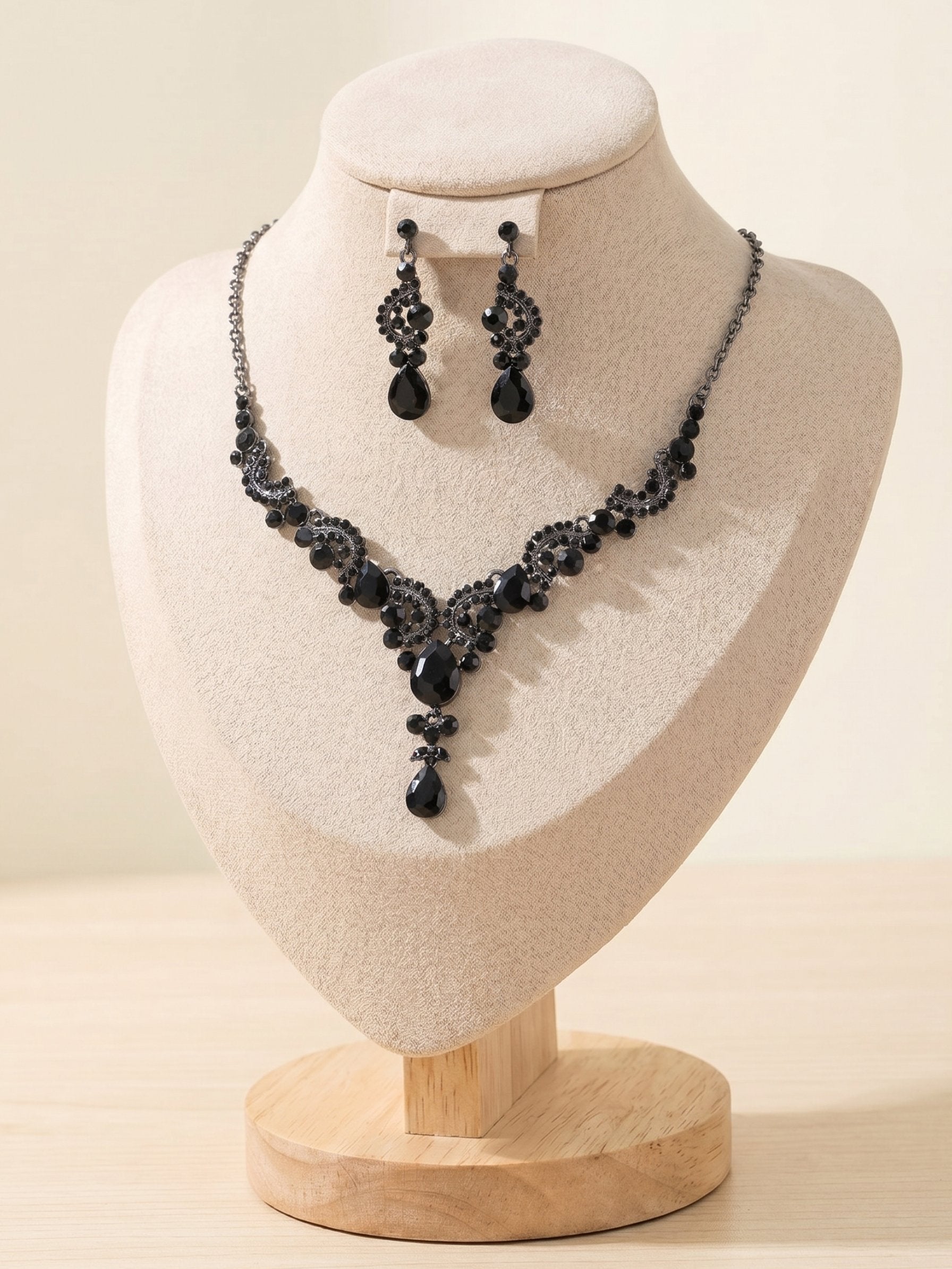1 Set Bridal Jewelry Two-piece Elegant Zirconia Wedding Jewelry For Bride Earrings & Necklace