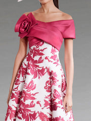 A-Line/Princess Ankle-Length Printed Floral Elegant Mother of the Bride Dresses