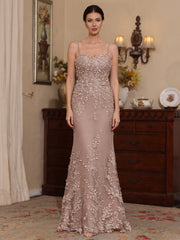 2 Pieces Sheath/Column Scoop Lace Mother of the Bride Dresses with Wrap Beading Half Sleeves Floor-Length