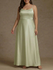 2 Pieces A-Line/Princess Silk Satin Scoop Plus Size Mother ofthe Bride Dresses Lace Floor Length Short Sleeves