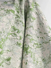 A-Line/Princess Asymmetrical Neck Jacquard Mother of the Bride Dresses Tea-Length Short Sleeves Ruched
