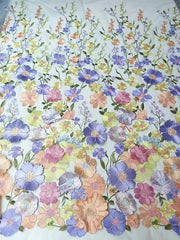 A-Line/Princess Boat Neck Satin Mother of the Bride Dresses Floral Tea-Length Short Sleeves Ruched