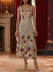 2 Pieces Chiffon A-Line/Princess Scoop Mother of the Bride Dresses with Jacket Tea-Length Long Sleeves Lace Floral