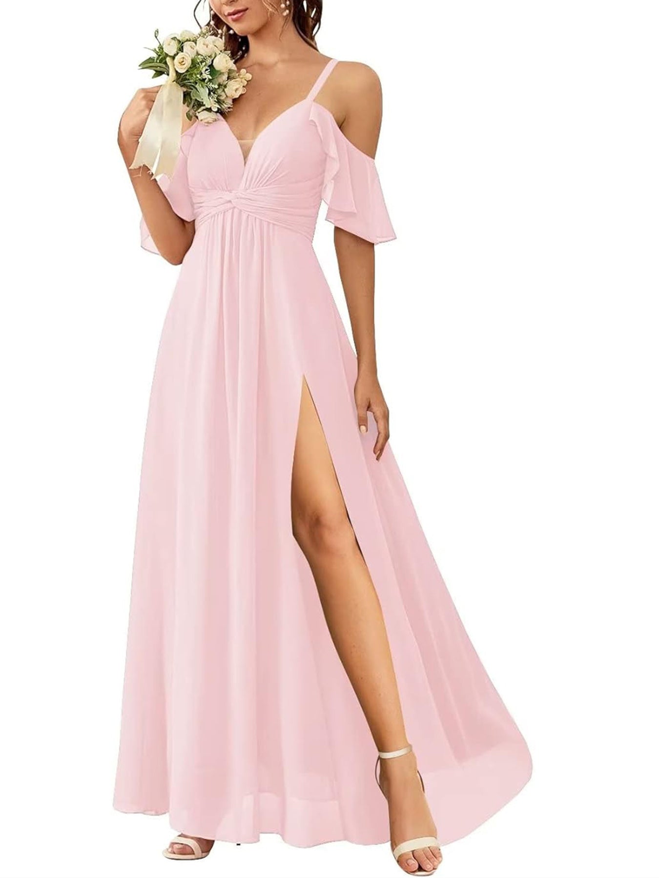 A Line/Princess Off-the-Shoulder Floor-Length Bridesmaid Dresses