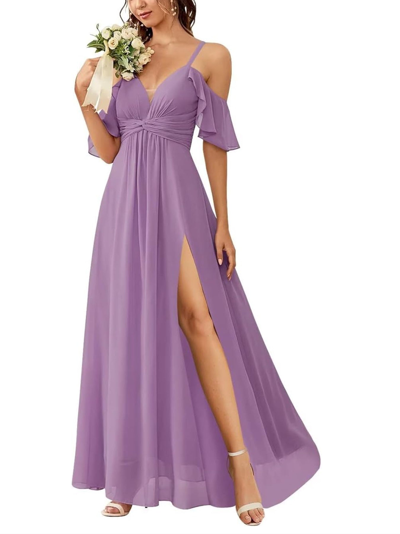 A Line/Princess Off-the-Shoulder Floor-Length Bridesmaid Dresses