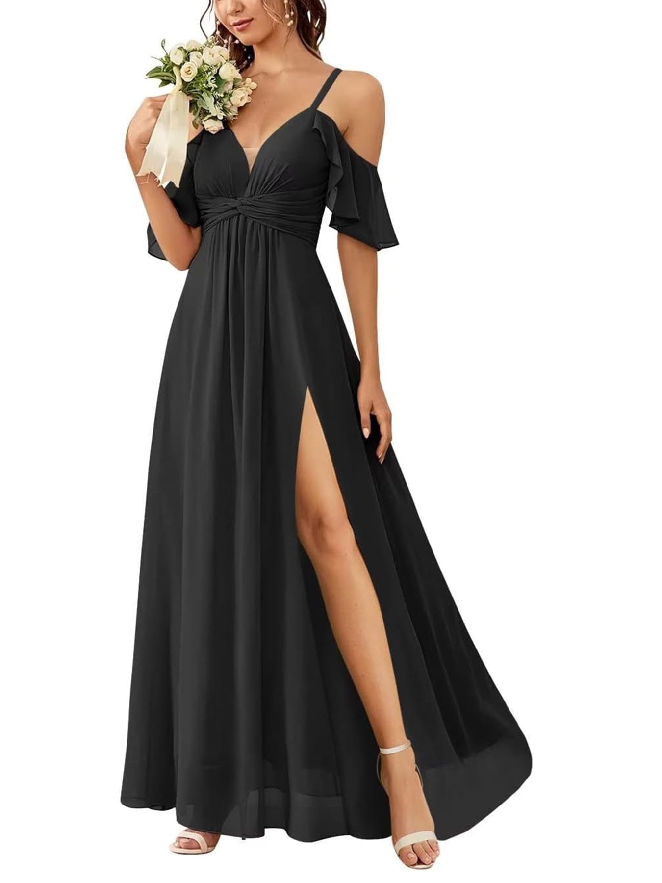 A Line/Princess Off-the-Shoulder Floor-Length Bridesmaid Dresses