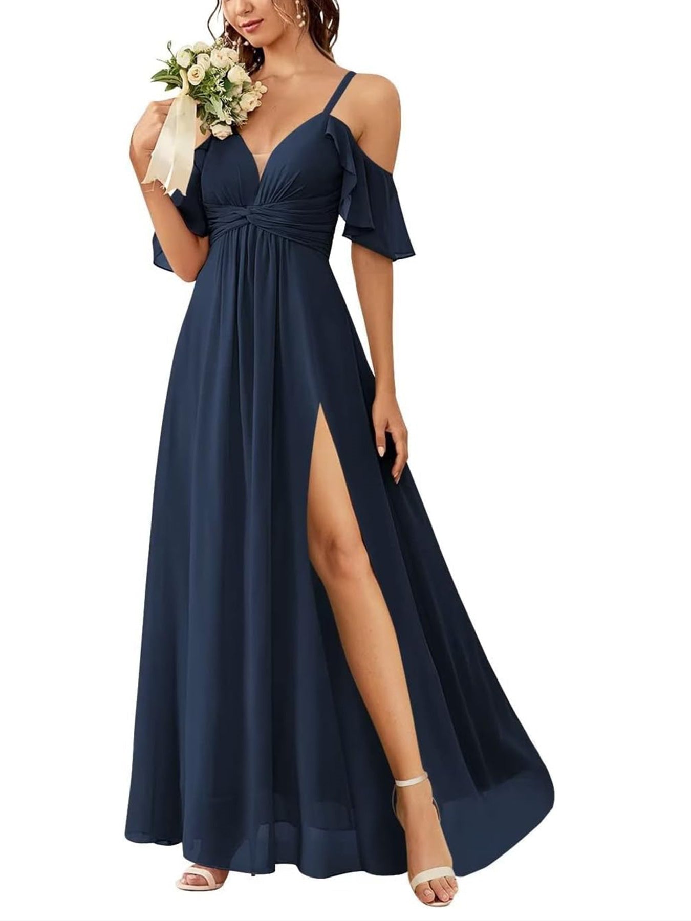A Line/Princess Off-the-Shoulder Floor-Length Bridesmaid Dresses