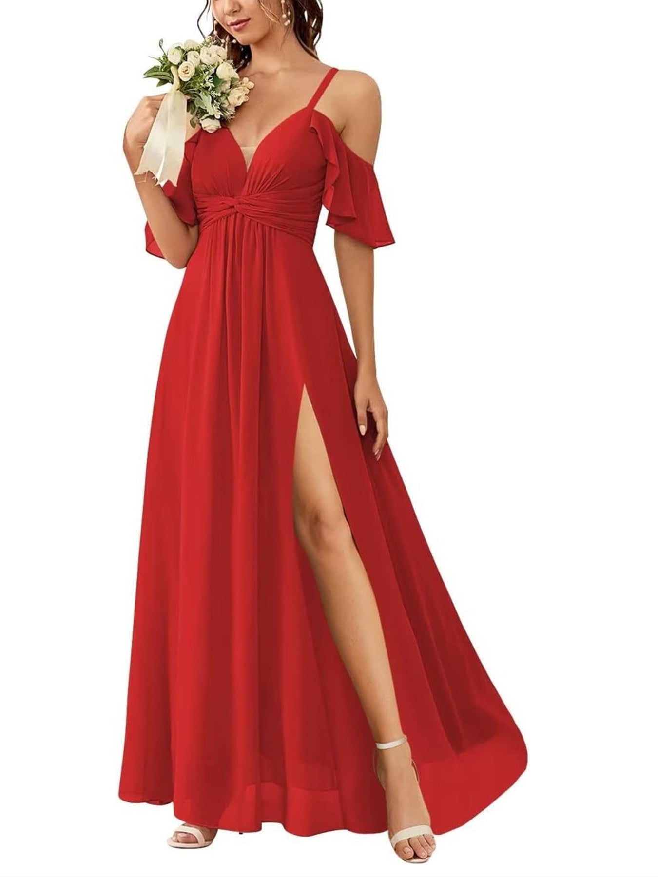 A Line/Princess Off-the-Shoulder Floor-Length Bridesmaid Dresses