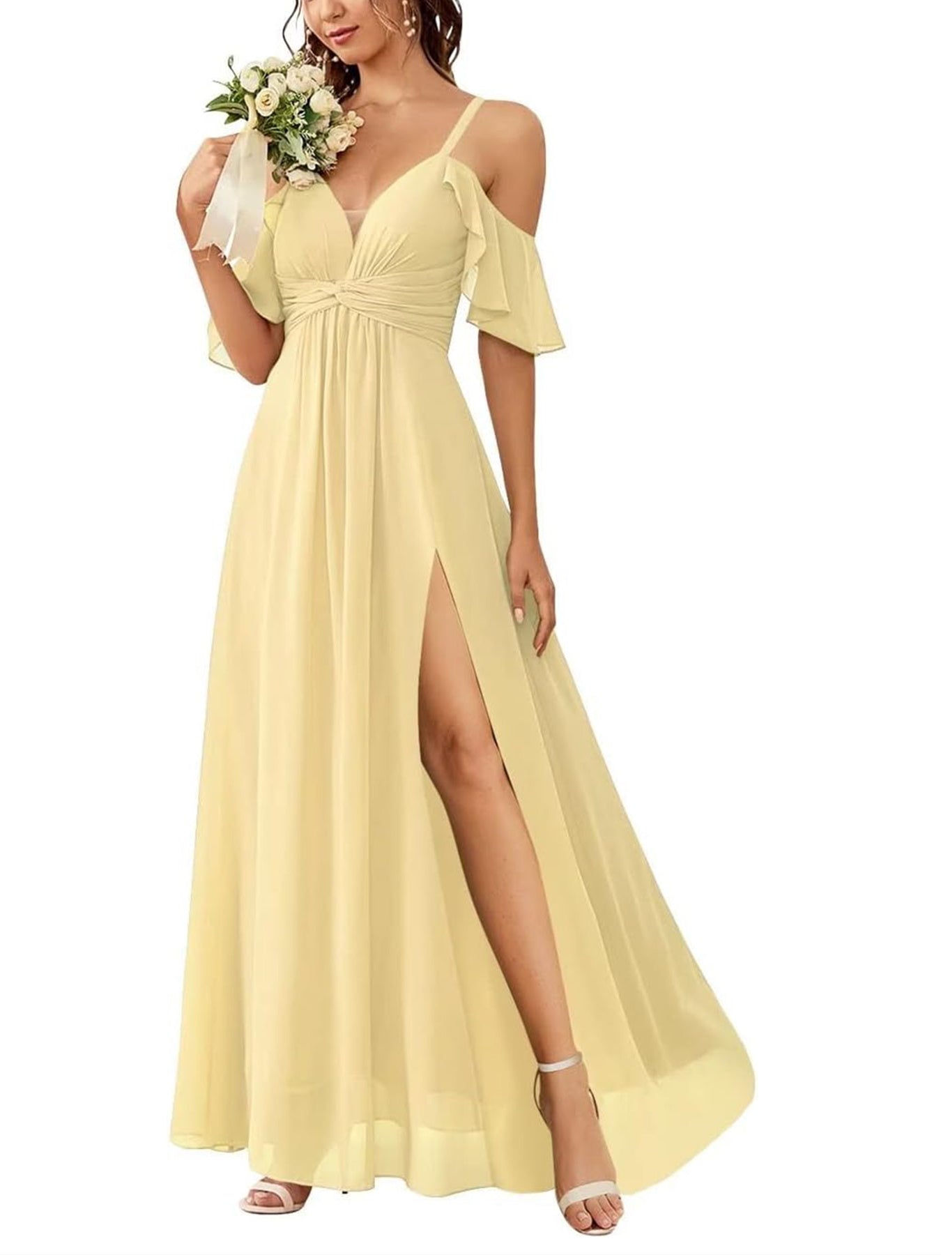 A Line/Princess Off-the-Shoulder Floor-Length Bridesmaid Dresses