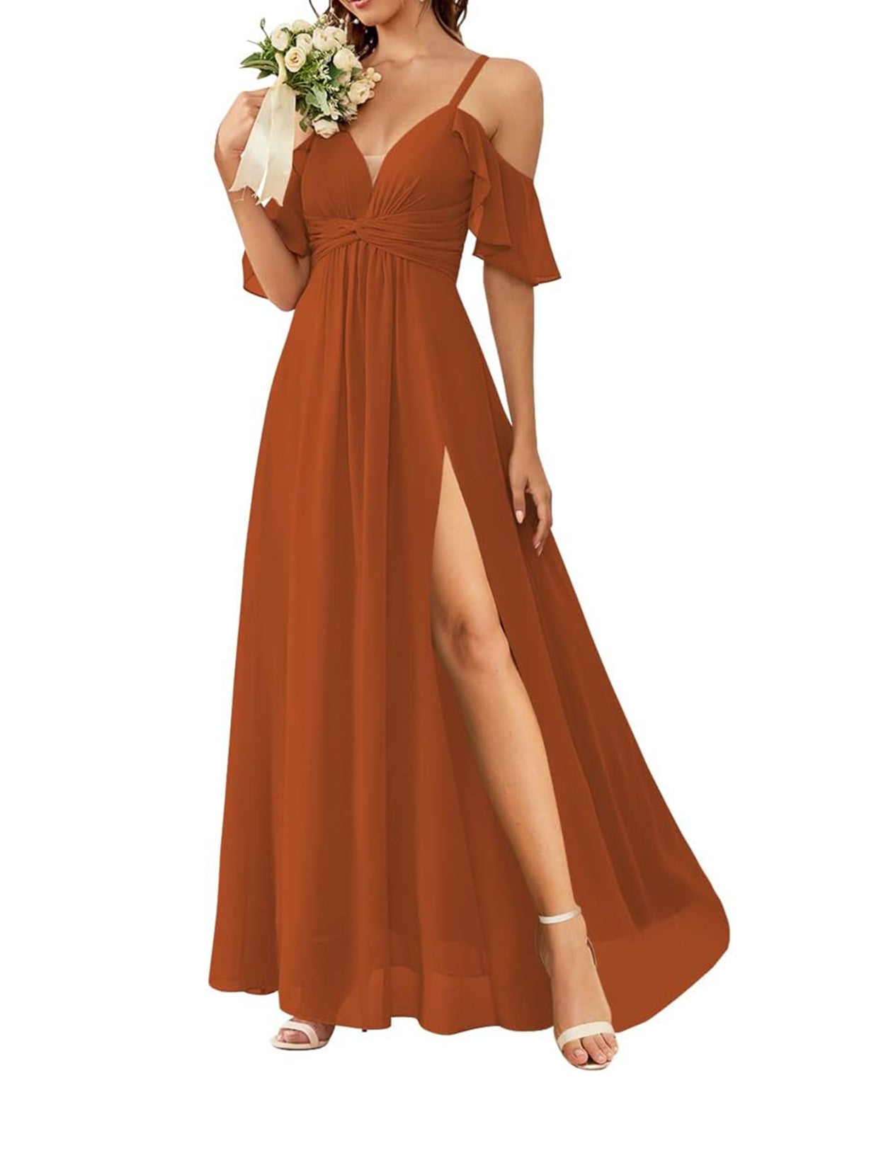 A Line/Princess Off-the-Shoulder Floor-Length Bridesmaid Dresses
