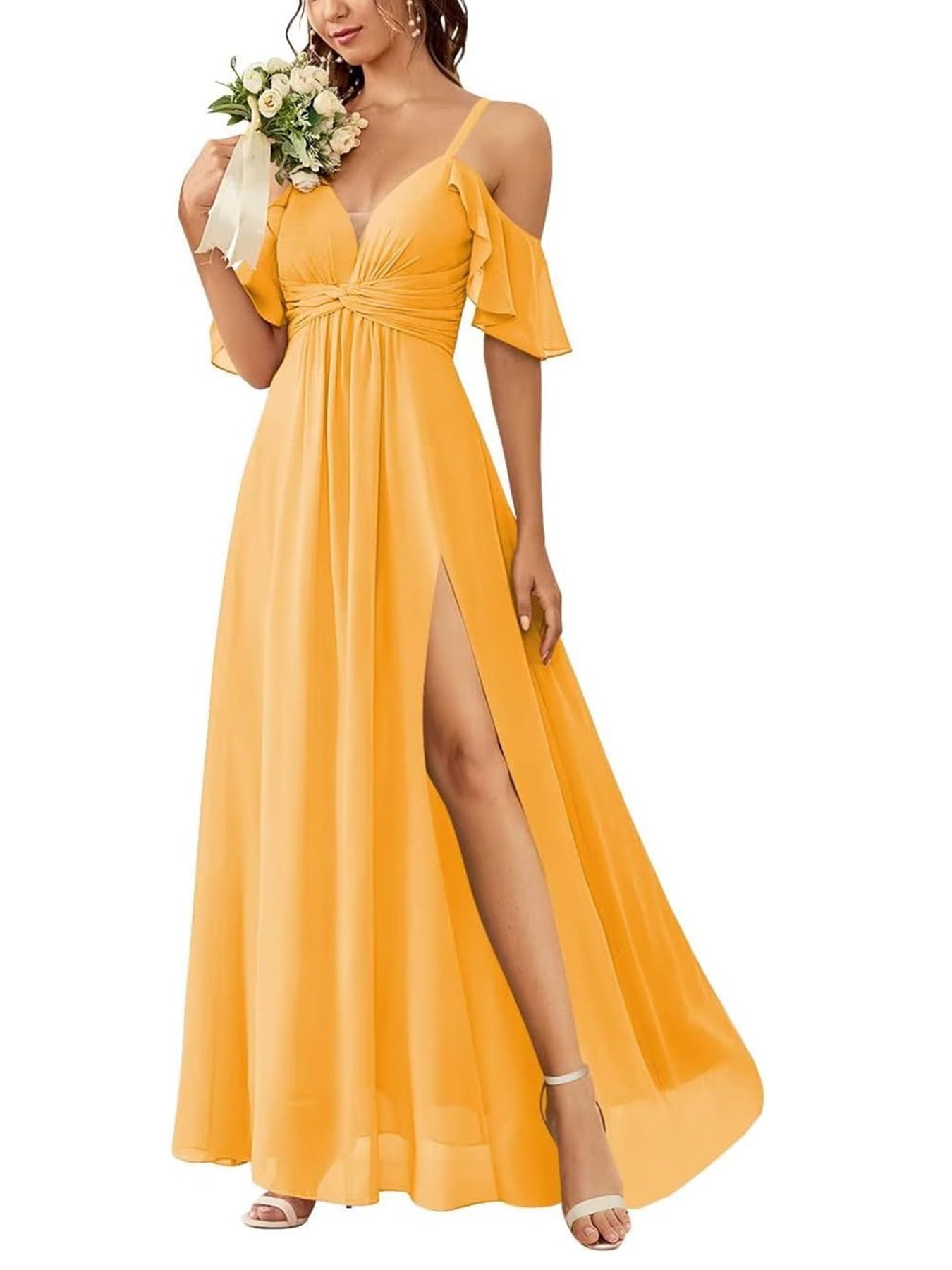 A Line/Princess Off-the-Shoulder Floor-Length Bridesmaid Dresses