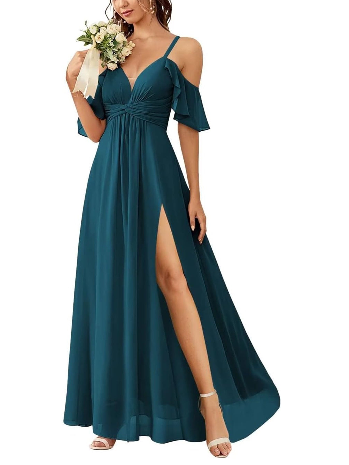 A Line/Princess Off-the-Shoulder Floor-Length Bridesmaid Dresses
