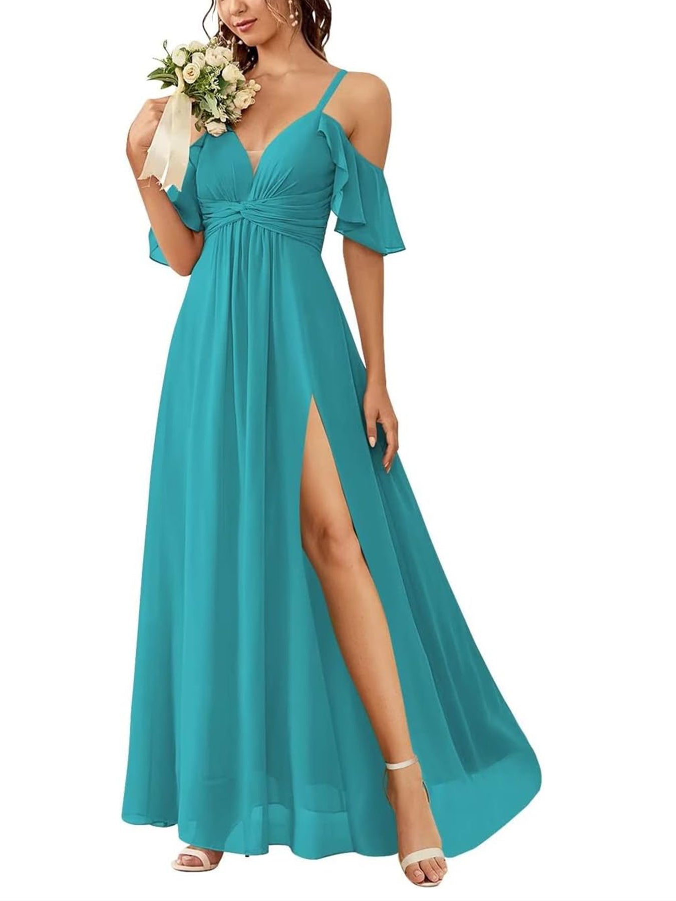 A Line/Princess Off-the-Shoulder Floor-Length Bridesmaid Dresses