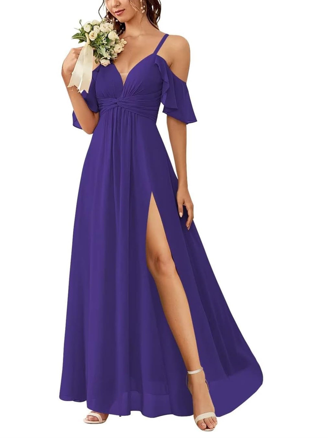 A Line/Princess Off-the-Shoulder Floor-Length Bridesmaid Dresses