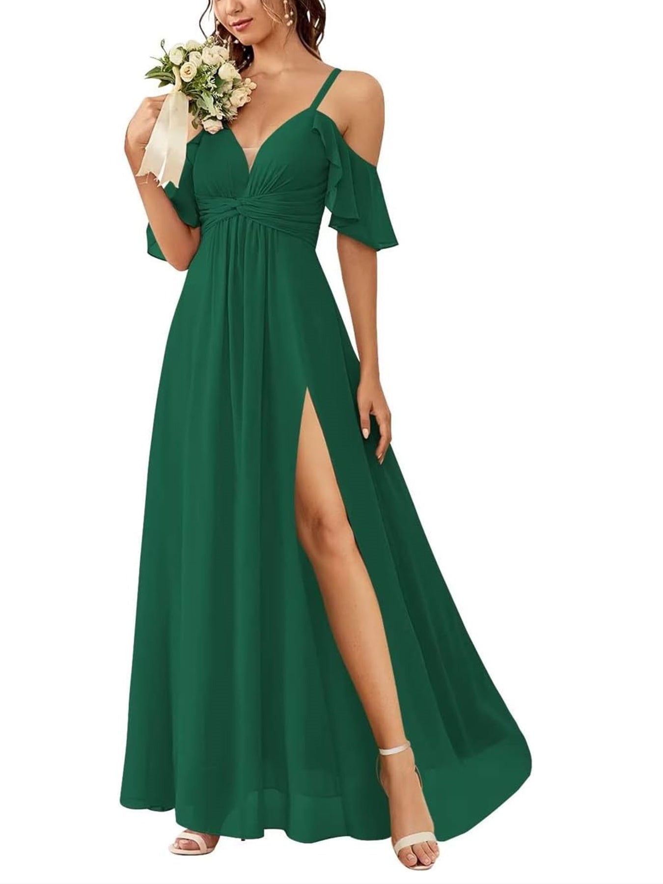 A Line/Princess Off-the-Shoulder Floor-Length Bridesmaid Dresses