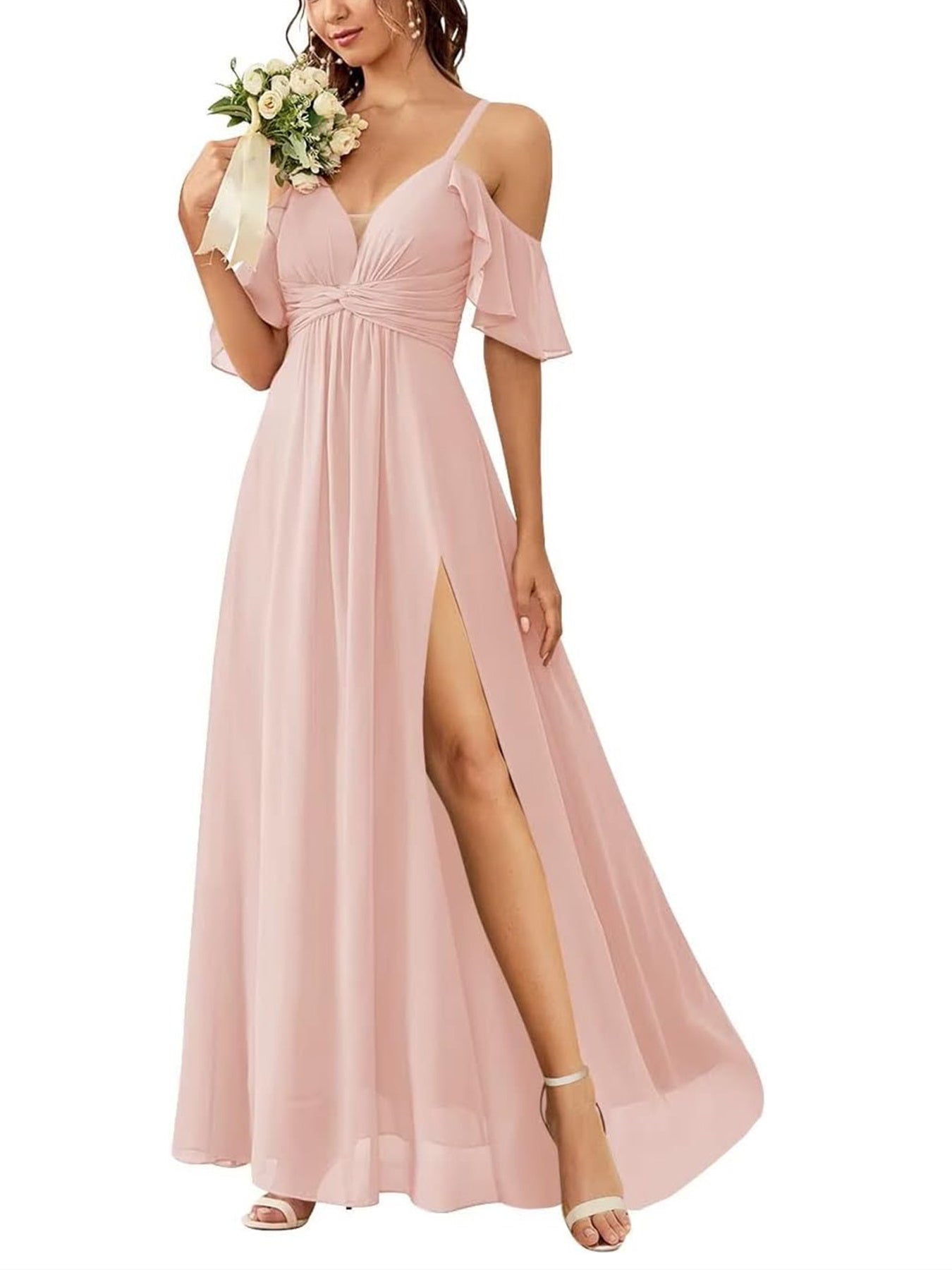 A Line/Princess Off-the-Shoulder Floor-Length Bridesmaid Dresses