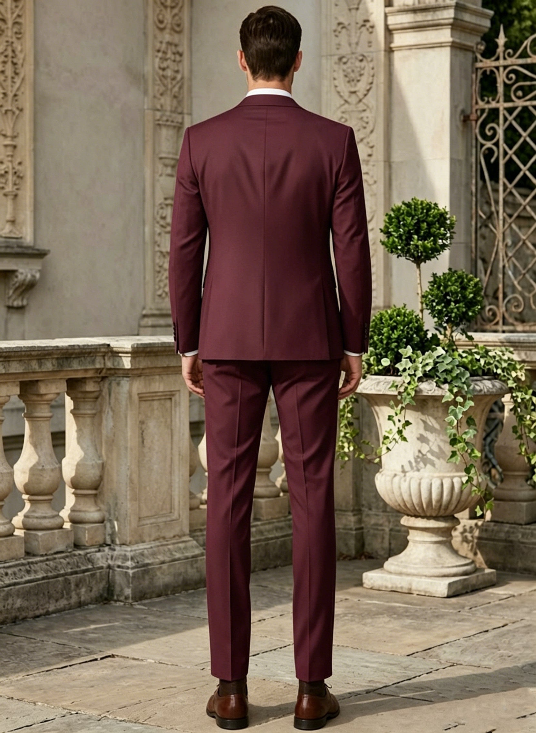 2-Piece Men's Suit, Slim Fit, Wrinkle-Resistant and Stretchable