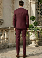 3-Piece Men's Suit, Slim Fit, Wrinkle-Resistant and Stretchable