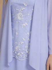 A-Line/Princess 2 Pieces Scoop Chiffon Mother of the Bride Dresses Knee-Length Long Sleeves With Jacket&Appliques